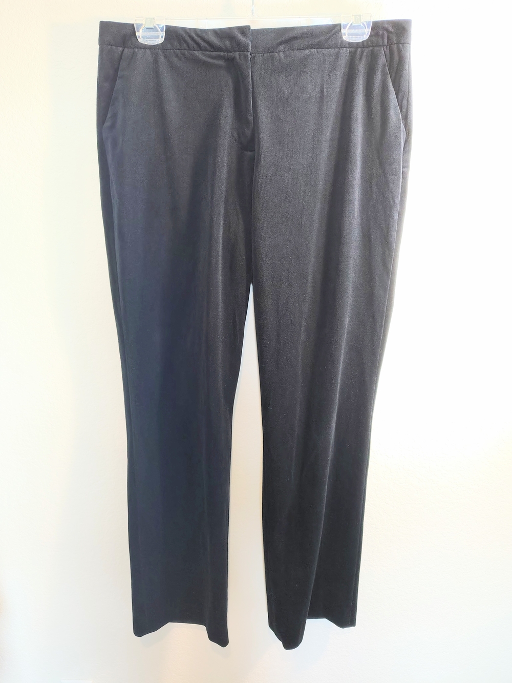 Ivanka Trump Black Velvet Pants - Classic Straight Leg